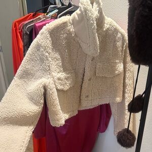 Zara Cream Teddy Jacket